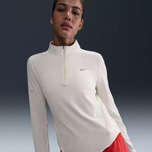 NWT Nike Women's Swift Dri-FIT UV 1/4-Zip Running Pullover Sail White XXL 2XL